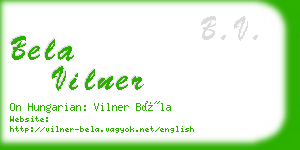 bela vilner business card